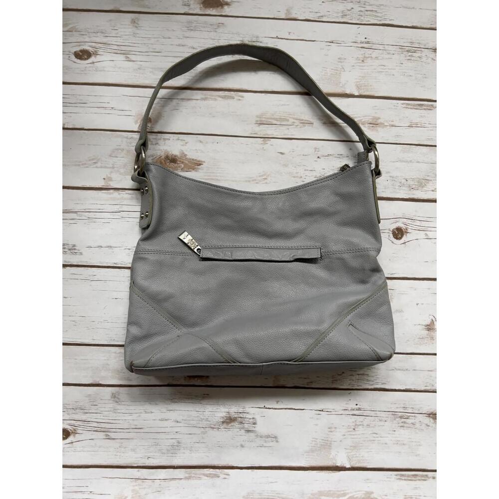 SOPRIAL Gray Leather Shoulder Bag